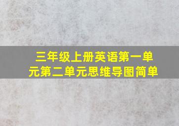 三年级上册英语第一单元第二单元思维导图简单