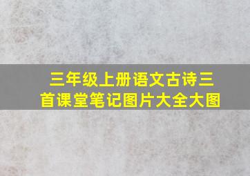 三年级上册语文古诗三首课堂笔记图片大全大图