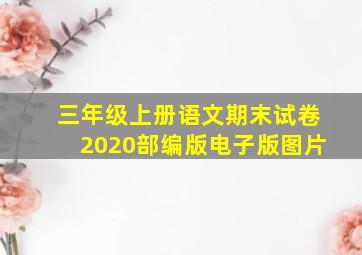 三年级上册语文期末试卷2020部编版电子版图片