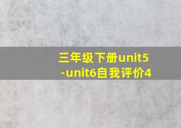 三年级下册unit5-unit6自我评价4