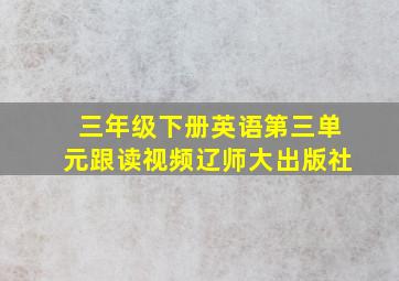 三年级下册英语第三单元跟读视频辽师大出版社