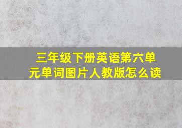 三年级下册英语第六单元单词图片人教版怎么读