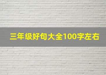 三年级好句大全100字左右