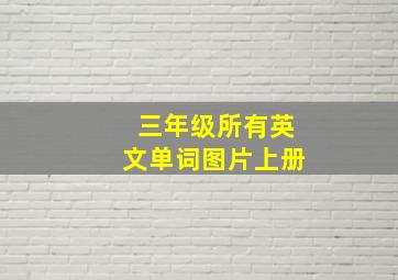 三年级所有英文单词图片上册