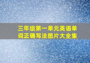 三年级第一单元英语单词正确写法图片大全集