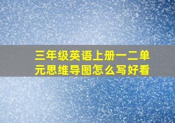 三年级英语上册一二单元思维导图怎么写好看