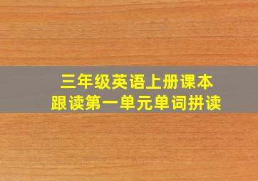 三年级英语上册课本跟读第一单元单词拼读