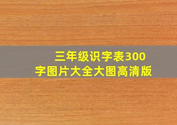 三年级识字表300字图片大全大图高清版