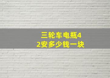 三轮车电瓶42安多少钱一块