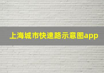 上海城市快速路示意图app