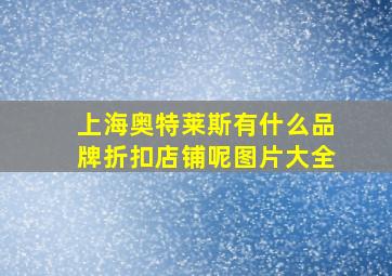 上海奥特莱斯有什么品牌折扣店铺呢图片大全