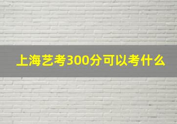 上海艺考300分可以考什么