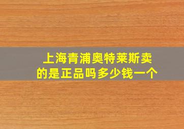 上海青浦奥特莱斯卖的是正品吗多少钱一个