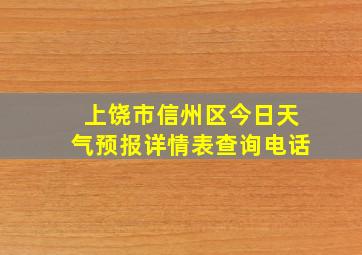 上饶市信州区今日天气预报详情表查询电话