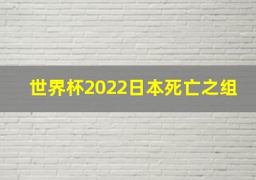 世界杯2022日本死亡之组