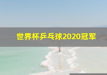 世界杯乒乓球2020冠军