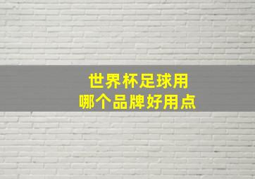 世界杯足球用哪个品牌好用点