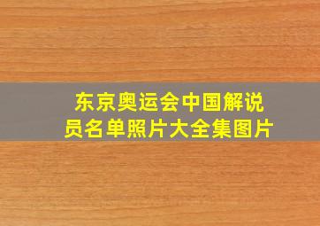 东京奥运会中国解说员名单照片大全集图片