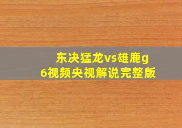 东决猛龙vs雄鹿g6视频央视解说完整版