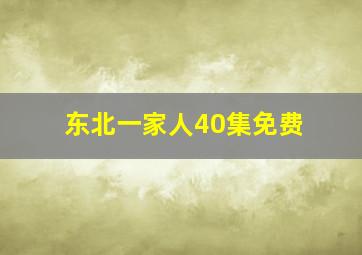 东北一家人40集免费