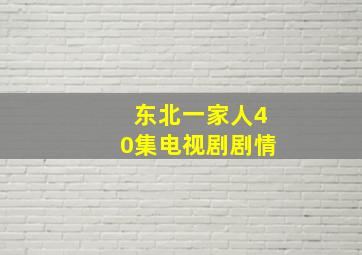 东北一家人40集电视剧剧情