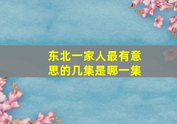 东北一家人最有意思的几集是哪一集