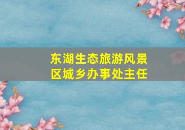 东湖生态旅游风景区城乡办事处主任