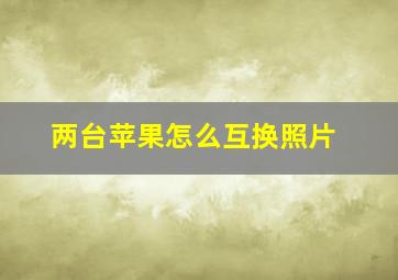 两台苹果怎么互换照片