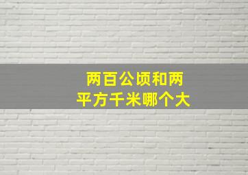 两百公顷和两平方千米哪个大