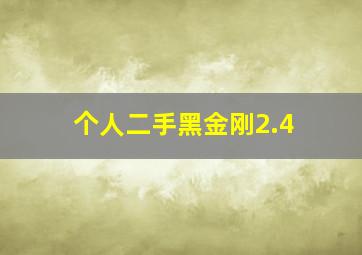 个人二手黑金刚2.4