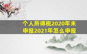 个人所得税2020年未申报2021年怎么申报