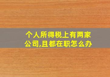 个人所得税上有两家公司,且都在职怎么办