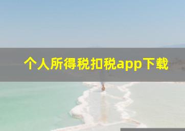 个人所得税扣税app下载