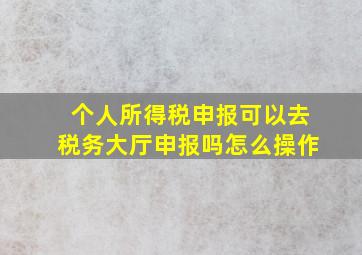 个人所得税申报可以去税务大厅申报吗怎么操作