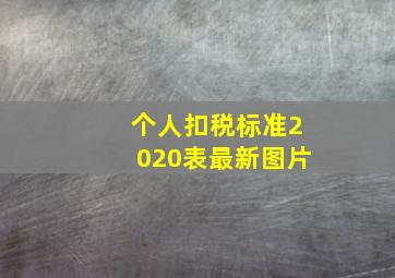 个人扣税标准2020表最新图片