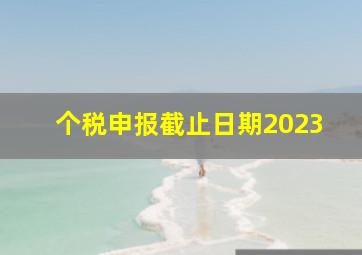 个税申报截止日期2023