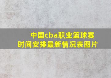 中国cba职业篮球赛时间安排最新情况表图片