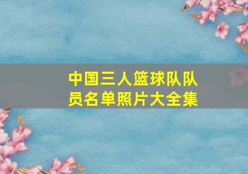 中国三人篮球队队员名单照片大全集