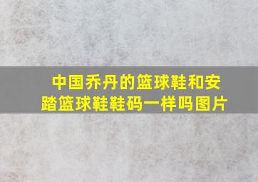 中国乔丹的篮球鞋和安踏篮球鞋鞋码一样吗图片