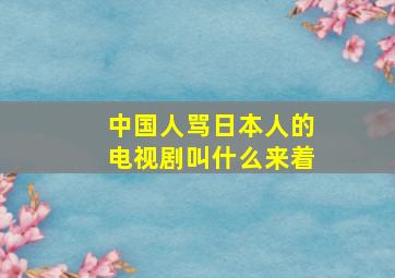 中国人骂日本人的电视剧叫什么来着