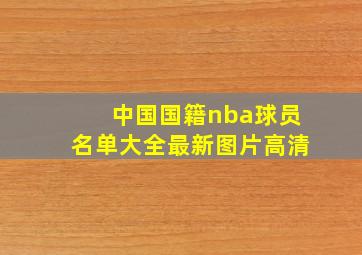 中国国籍nba球员名单大全最新图片高清