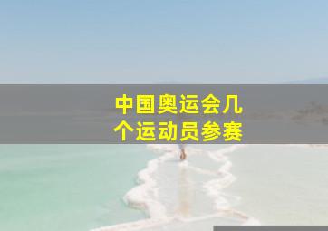 中国奥运会几个运动员参赛