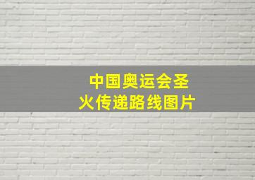 中国奥运会圣火传递路线图片