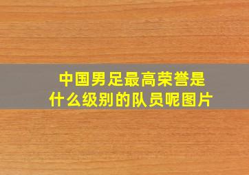 中国男足最高荣誉是什么级别的队员呢图片