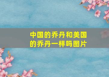 中国的乔丹和美国的乔丹一样吗图片