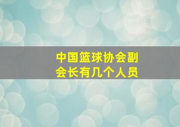 中国篮球协会副会长有几个人员