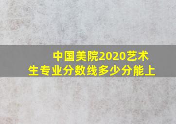 中国美院2020艺术生专业分数线多少分能上