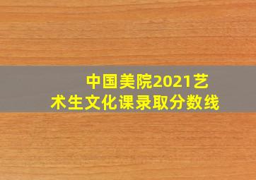 中国美院2021艺术生文化课录取分数线