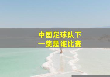 中国足球队下一集是谁比赛