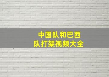 中国队和巴西队打架视频大全